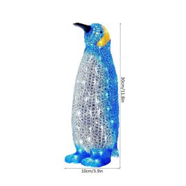Lampe En Forme De Pingouin Avec Bouton À Piles, Ceinture De Décoration De Jardin, Éclairage D'extérieur Et De Cour