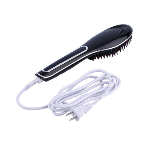 Peigne Électrique À Défriser Les Cheveux, Avec Contrôle De La Température, Brosse De Massage En Fer, Noir/Rose/Blanc