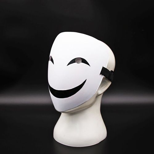 Casque De Cosplay Pour Adultes, Anime Japonais, Noir, Hiruko, Blanc, Masque Visible, Ajustable, Costume, Accessoires, Collection De Cadeaux D'halloween