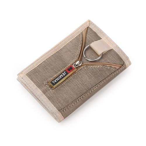 Portefeuille à trois volets en Nylon pour hommes et femmes, décontracté, nouveauté, sac d'argent, poche zippée