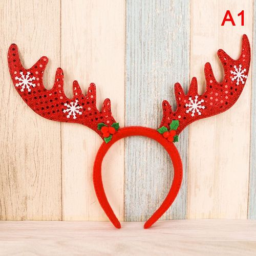 Serre-Tête En Bois Avec Paillettes, Ornements De Noël, Serre-Tête Cerf, 2021