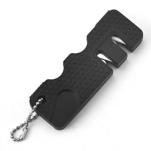 Porte-clés multifonction en céramique, pierre à aiguiser, couteau en carbure, outil de poche en diamant
