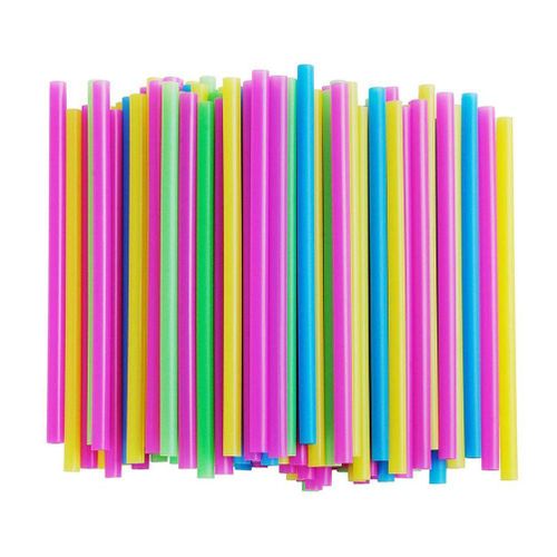 Pailles jetables multicolores Tube droit, 100 pièces, paille à boire, pour cocktail, Milkshake, jus de fruit, fournitures de fête