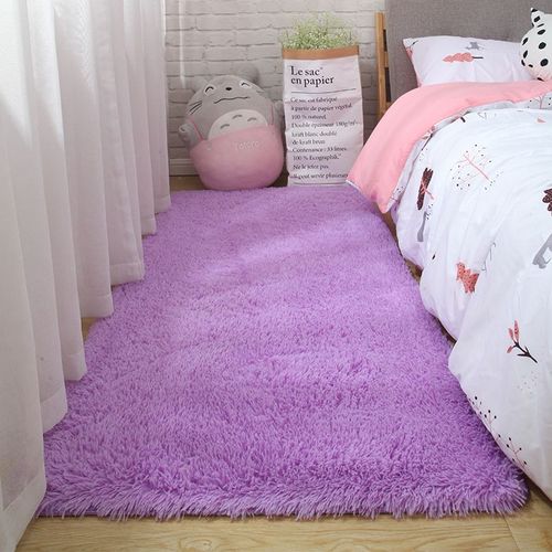 Tapis De Chambre À Coucher Rose Pour Enfants,Polymères Doux,Décoration De Salon,Blanc Moelleux,Grands Tapis De Oral Et Pour Enfants - Type Purple-140x200cm 55x78inch