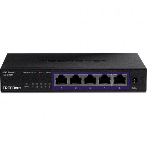 Trendnet Commutateur Ethernet TRENDnet TEG-S350 5 Ports - 2 Couche supportée - 9,50 W Power Consumption - Paire torsadée - Fixation au mur