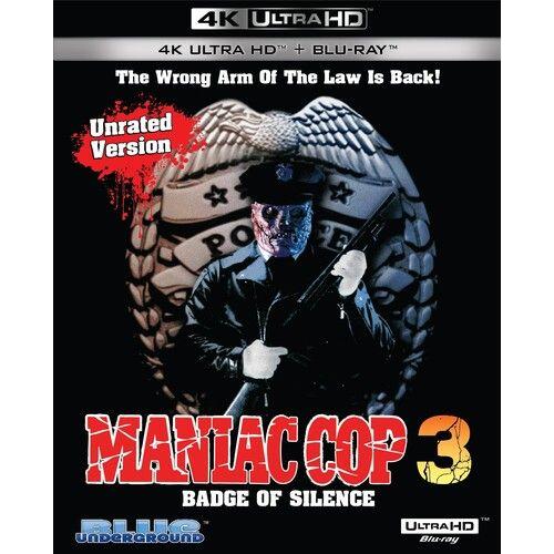 Maniac Cop 3: Badge Of Silence [Ultra Hd] With Blu-Ray, 4k Mastering, Dolby,