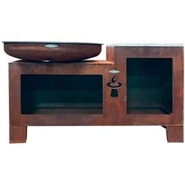 Barbecue brasero en acier Vulcano Surface de cuisson 102 cm