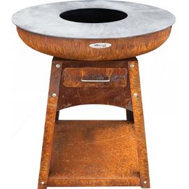 Barbecue brasero en acier Zelos Hauteur 80 cm Diamètre 82 cm