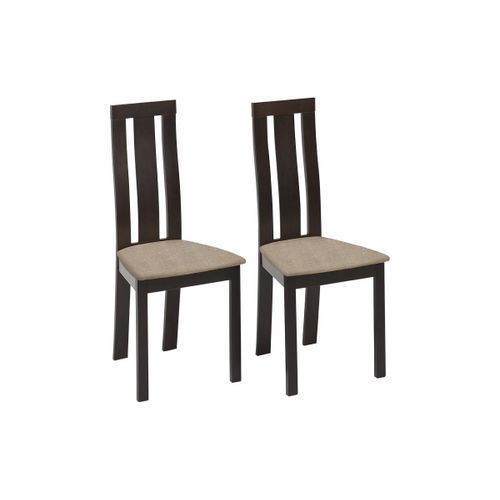 Lot De 2 Chaises Domingo - Hêtre Massif Wengé