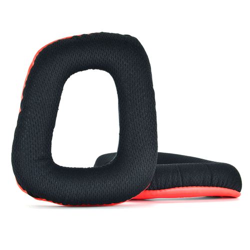 Coussinets d'oreille pour Logitech G35 G930 G430 F450 G331 G231 G431 G432 Noir + Rouge