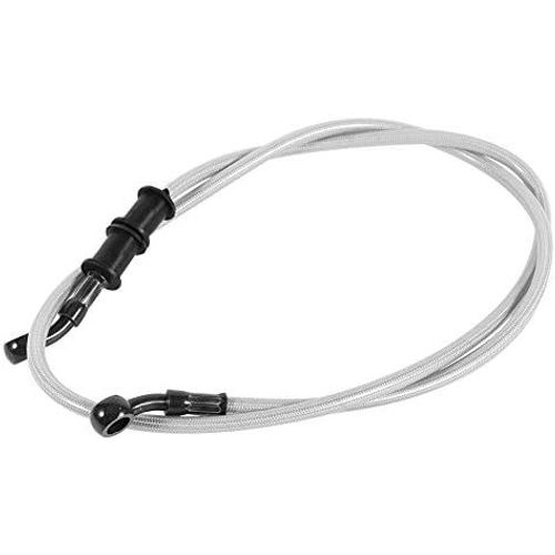 900mm - Argent - Moto En Acier Tressé Frein Embrayage Huile Tuyaux Ligne Tuyau Coloré Pit Dirt Bike Enduro Motocross Vélos De Rue(900mm Argent)-Durite Yamaha 125 Dtlc