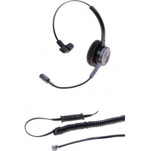 DACOMEX Perle - casque téléphone monaural micro Flex antibruit