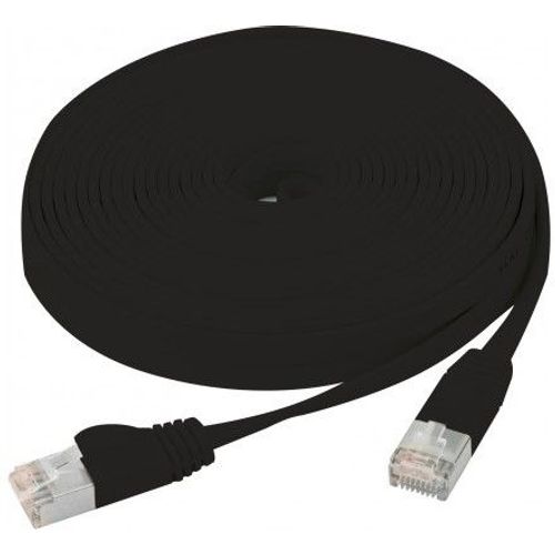 RJ45 - câble plat - CAT U/FTP - SNG - 0.5 m - 250 MHz - 100 ohms - cuivre - Noir