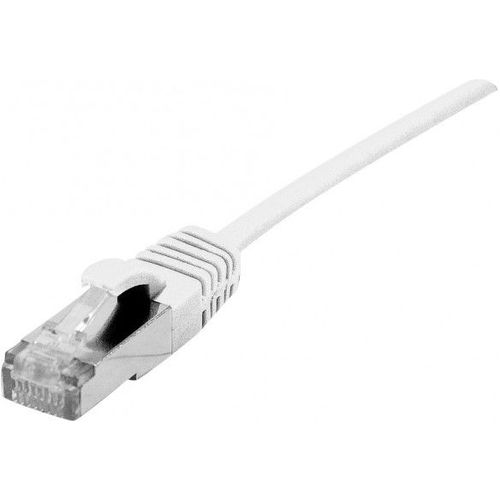 Dexlan - Cordon de raccordement - RJ-45 (M) pour RJ-45 (M) - 30 cm - 4.8 mm - SFTP - CAT 6a - sans halogène, sans crochet - blanc