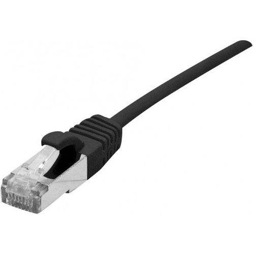 Dexlan - Cordon de raccordement - RJ-45 (M) pour RJ-45 (M) - 1 m - 4.8 mm - SFTP - CAT 6a - sans halogène, sans crochet - noir