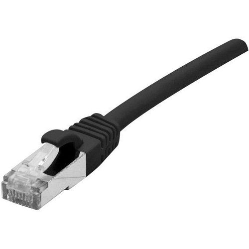 Dexlan - Cordon de raccordement - RJ-45 (M) pour RJ-45 (M) - 1 m - SFTP, PiMF - CAT 7 (câble)/CAT 6a (connecteurs) - sans halogène, sans crochet - noir