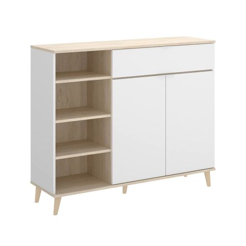 Buffet Effet Bois Blanc Et Chêne