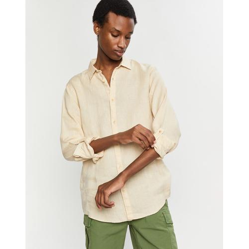 Chemise 100% Lin Regular Fit Garment Dyed Beige