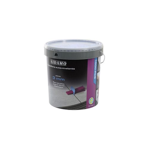 Seau de 1000 croisillons 3 mm auto-nivelants de 3 à 12 mm