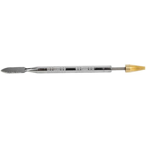 Leather Hole Punch Tool Double Using Brass Head Edge Oil Pen DIY Hand Made Craft(Gold Head )