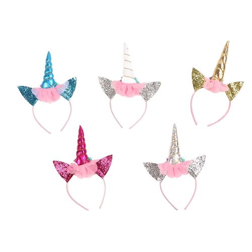 5pcs Party Headband Glittering Ear Flexible Frame Bright Colors Durable Costume Headbands For Kids Cosplay Game