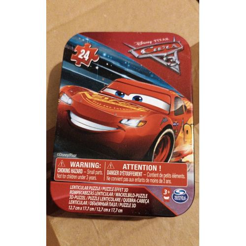Cardinal Mini Boite Metal 1 Puzzle Lenticulaire Cars 3