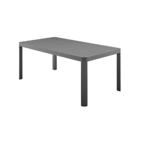 Table De Jardin Extensible Sur 1 Côté - Aluminium - 180/240 X 100 X 76 Cm