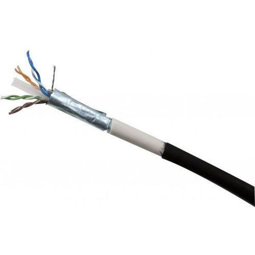 Câble réseau - F/UTP - Categorie Cuivre - Norme ANSI/EIA/TIA 568 & ISO/IEC 11801 - 250 MHz - Etanche - 30m - Noir