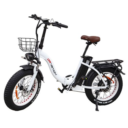 Vélo Électrique Pliant Drvetion Ct20, Gros Pneu 20*4,0 Pouces, Moteur 750w, Batterie Samsung 48v 20ah, Vitesse Maximale 45km/H, Frein À Disque Shimano 7 Vitesses