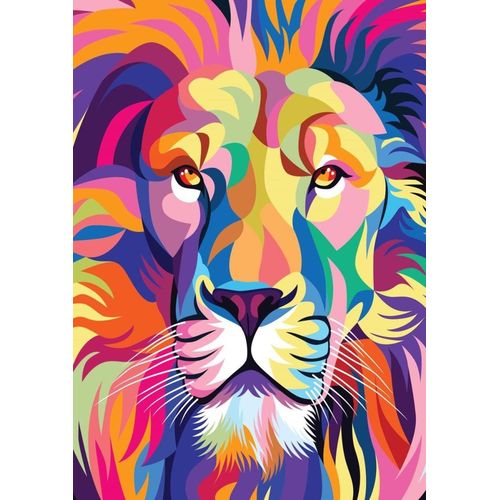 Lion Coloré - Puzzle 1000 Pièces