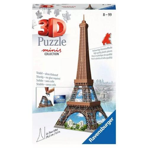 Puzzle 3d - Puzzle 3d Mini - Tour Eiffel - 54 Pièces