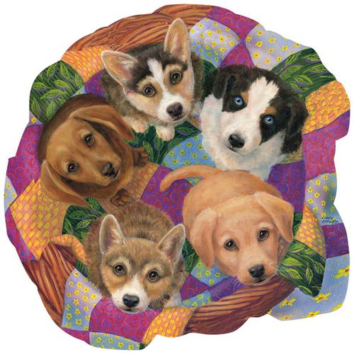 Panier De Chiots - Puzzle 750 Pièces