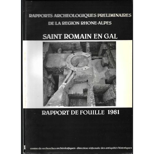 Saint Romain En Gal Rapport De Fouilles 1981