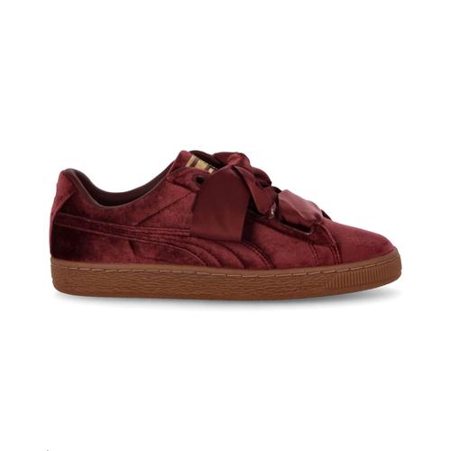 Puma Heart Velvet Bordeaux Baskets Mode