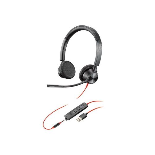 Poly Blackwire 3325 - 3300 Series - micro-casque - sur-oreille - filaire - USB, jack 3,5mm
