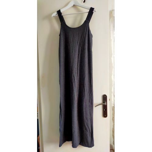 Longue Robe (De Nuit) Grise À Larges Bretelles 34-36