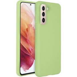 Accezz Coque Liquid Silicone Samsung Galaxy S21 Plus - Vert