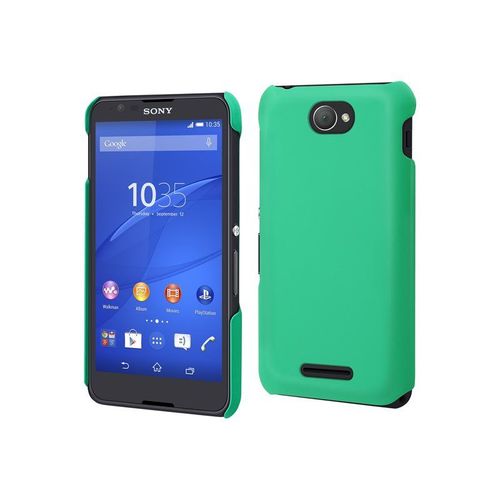 Muvit Mfx Soft Touch - Coque De Protection Pour Téléphone Portable - Polycarbonate - Vert Marin - Pour Sony Xperia E4