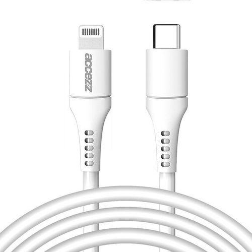Accezz Câble Lightning vers USB-C - Certifié MFi - 2 mètres - Blanc