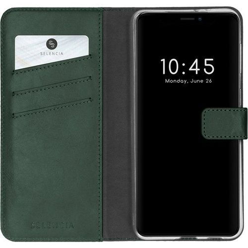 Selencia Étui De Téléphone En Cuir Véritable Iphone 13 Mini - Vert