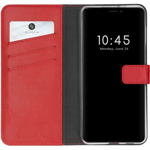 Selencia Étui De Téléphone En Cuir Véritable Iphone 13 Pro - Rouge