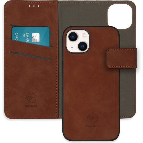 Imoshion Etui De Téléphone De Type Portefeuille 2-En-1 Iphone 13 - Brun