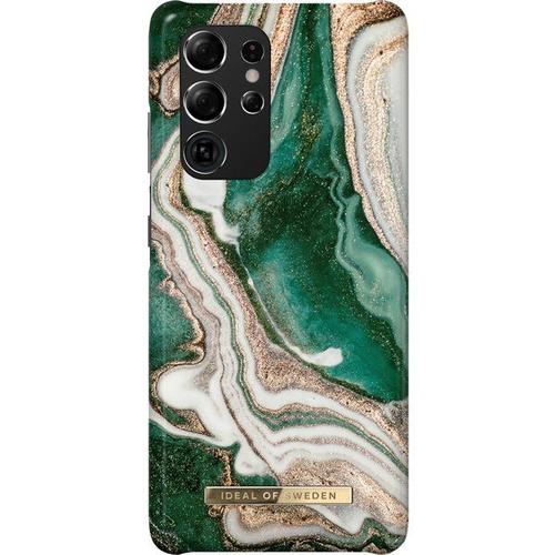 Ideal Of Sweden Coque Fashion Samsung Galaxy S21 Ultra - Golden Jade Marble