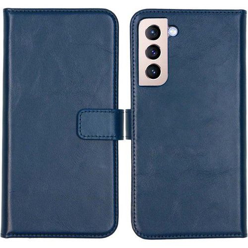 Selencia Étui De Téléphone Portefeuille En Cuir Véritable Samsung Galaxy S22 Plus - Bleu