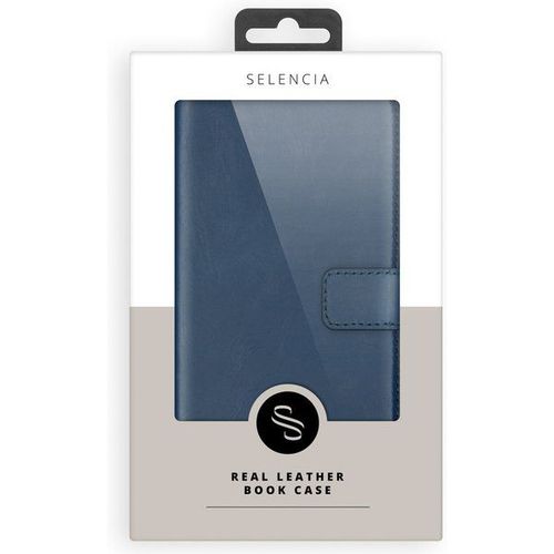 Selencia Étui De Téléphone En Cuir Véritable Iphone 11 Pro Max - Bleu