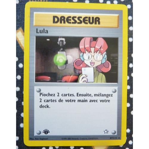Carte Pokemon Française Très Rare = Lula - Dresseur - N° 87/111 * - 1ère Édition - Wizard - Série Néo Genesis De 2001