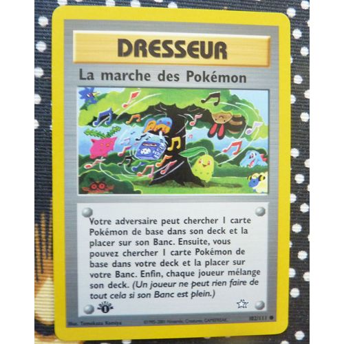 Carte Pokemon Française Commune = La Marche Des Pokémon - Dresseur - N° 102/111 - 1ère Édition - Wizard - Série Néo Genesis De 2001