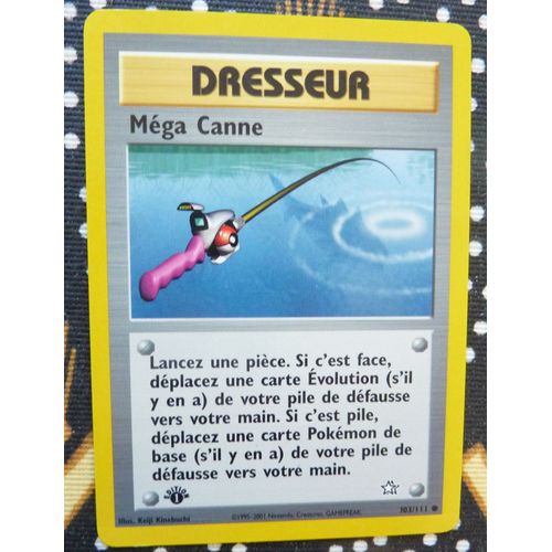 Carte Pokemon Française Commune = Méga Canne - Dresseur - N° 103/111 - 1ère Édition - Wizard - Série Néo Genesis De 2001