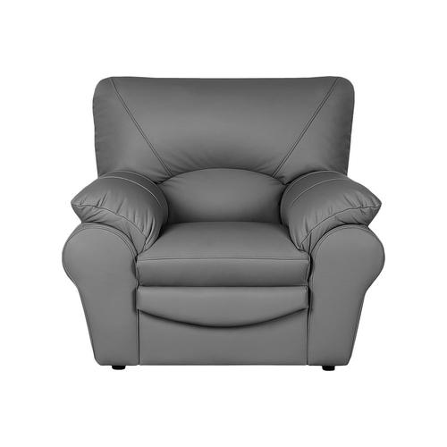 Fauteuil 1 Place En 100% Tout Cuir Italien Vachette Osatis, Couleur Gris Foncé