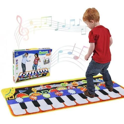 RenFox Tapis de Danse, Tapis Musical Piano Enfant, Tapis Clavier Musical  Tactile & 5 Modes & 8 Sons, 1 2 3 4 5 Ans Cadeau d'annivers